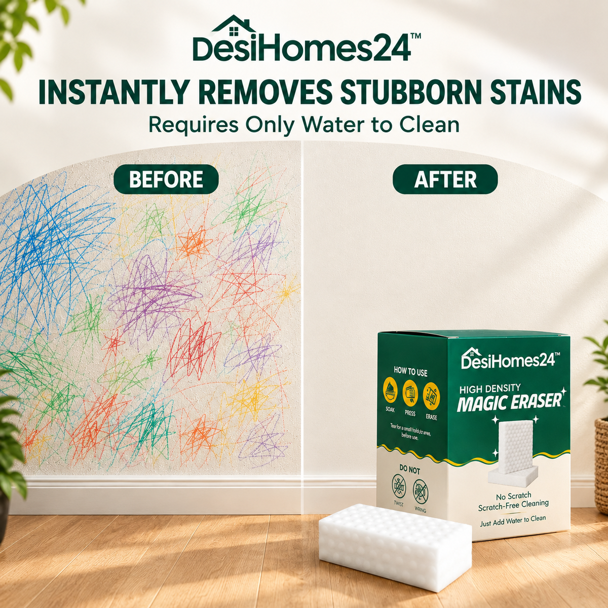 DesiHomes24™ Magic Eraser Cleaning Sponge (Buy 1 Get 3 FREE)